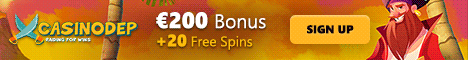 CasinoDep 20 Free Spins no deposit bonus