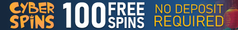 CyberSpins Casino 100 Free Spins no deposit bonus
