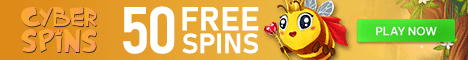 CyberSpins Casino 50 Free Spins no deposit bonus