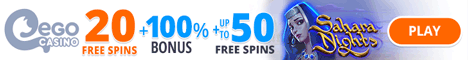 Ego Casino 20 free spins no deposit bonus $/€500 welcome bonus + 50 Free Spins