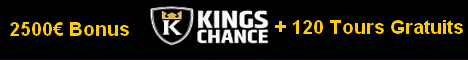 Kings Chance Casino 10.000€/$ Bonus + 30 Tours Gratuits.