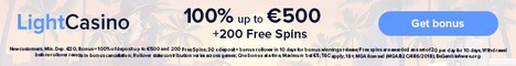 LightCasino €500 Welcome Bonus + 200 Free Spins