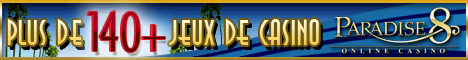Paradise 8 Casino 100€/$ Gratuits Bonus sans dépôt 300% Bonus