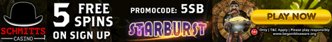 Schmitts Casino 5 Free Spins No Deposit Bonus